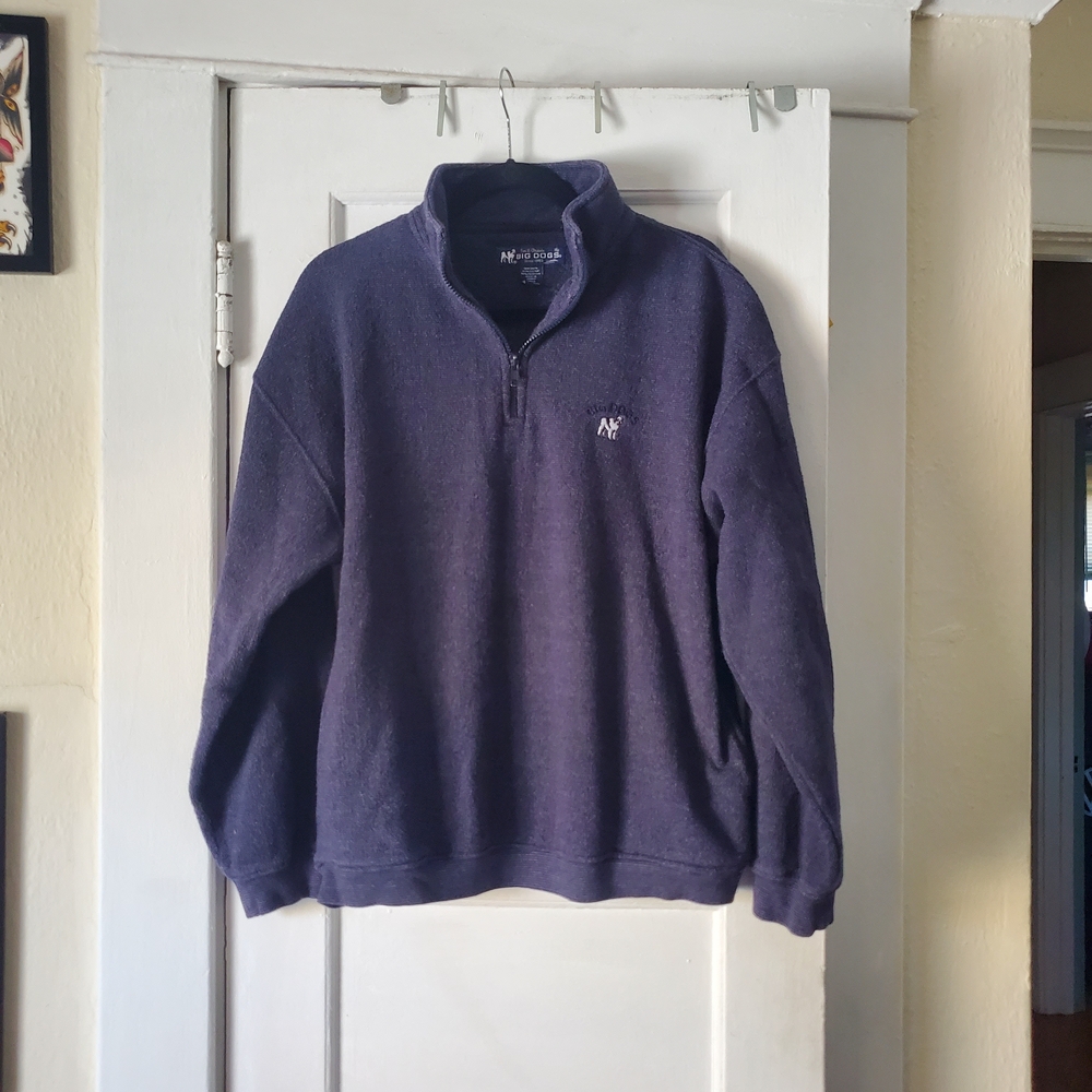 Big Dogs Men's Navy Half-Zip Sweater